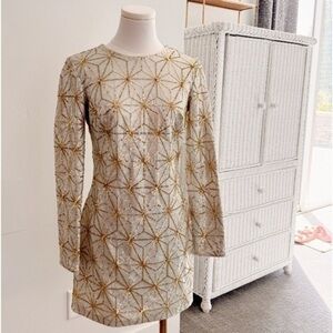Dress the Population gold and silver dress (small)